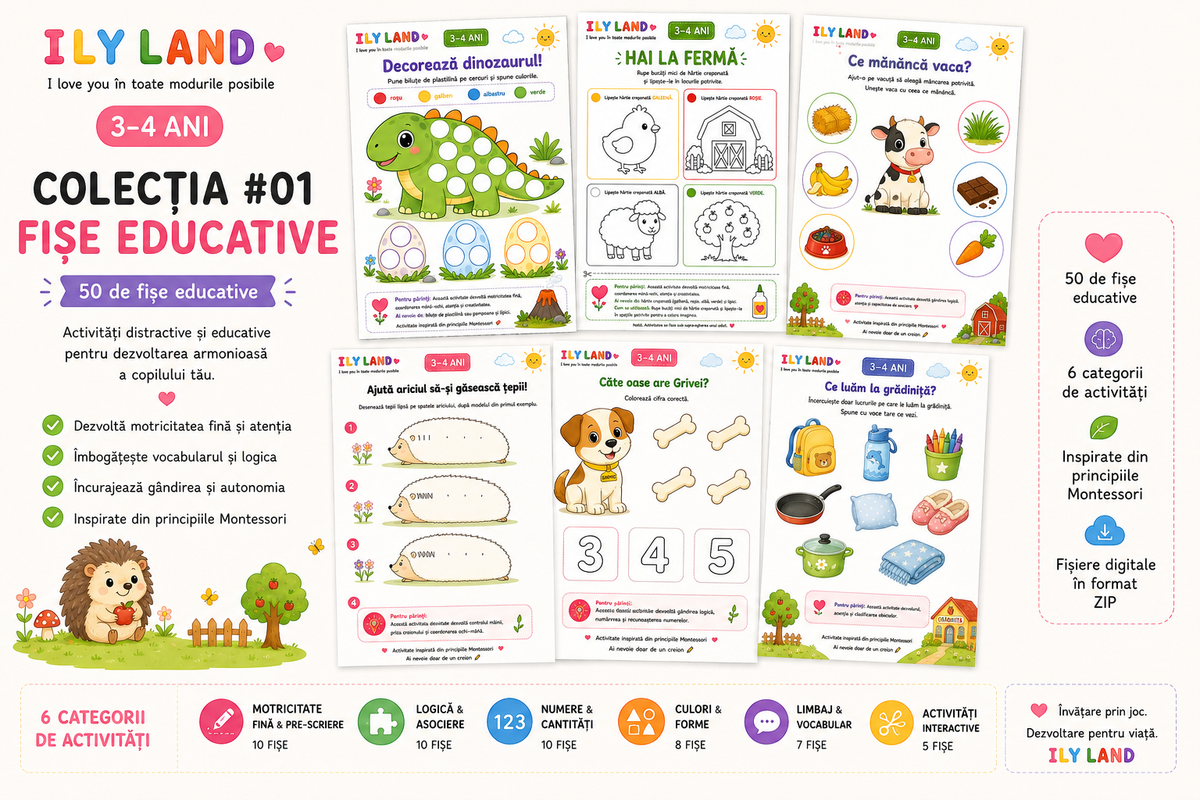 Abonament Fișe educative 3–4 ani